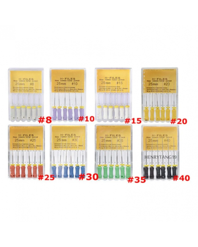 H-Files (Н-Файл), 6 шт, 25мм, ручні файли, MANI